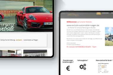Referenz: Website Exclusiv Automobile Rügen