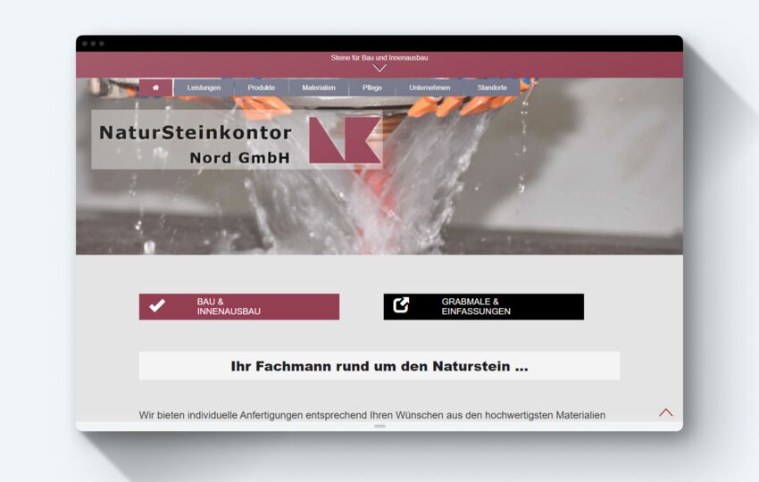 Referenz: Website Natursteinkontor Nord GmbH