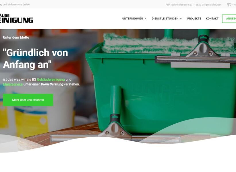 Referenz: Website BS Reinigung GmbH